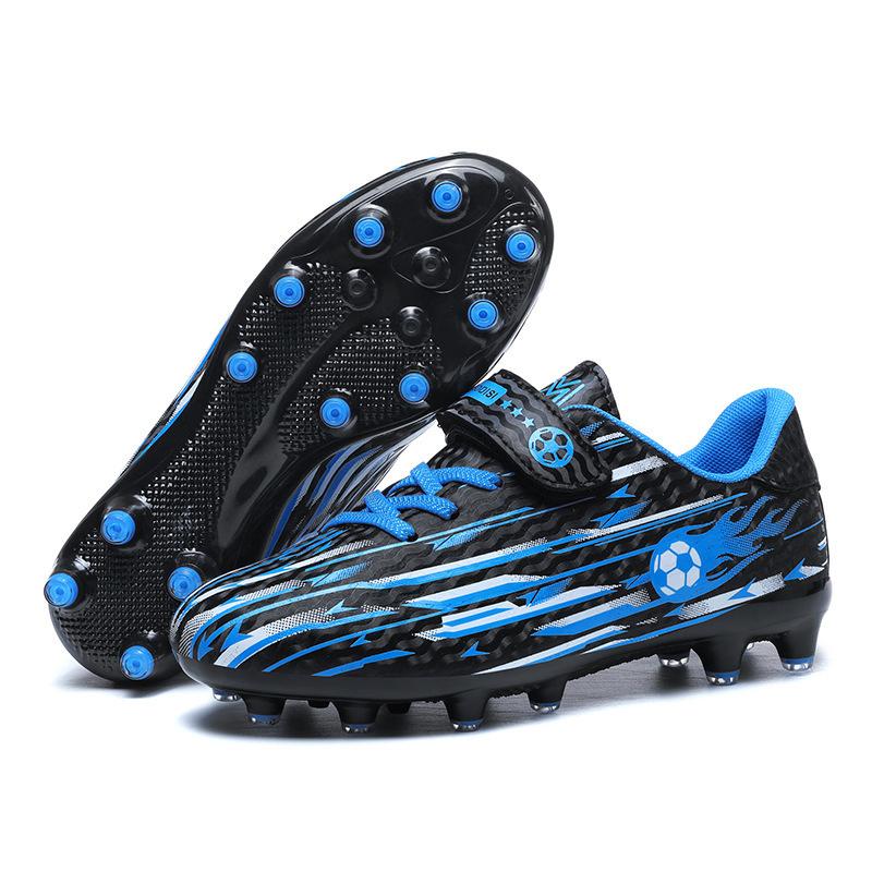 New Velcro children's football shoes boys and teenagers students TF broken nails AG long nails competition training shoes