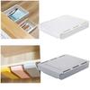 Invisible Drawer Storage Box with Lid Pull Out Under Desk Mini Drawer for Home Dormitory Office Table Cosmetics Stationery