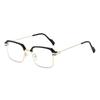 Photosensitive Trend Flat Mirror Ruffian Handsome Half Frame Color-Changing Glasses High Definition Anti-Blue Light Sven Can Be Matched With Degree
