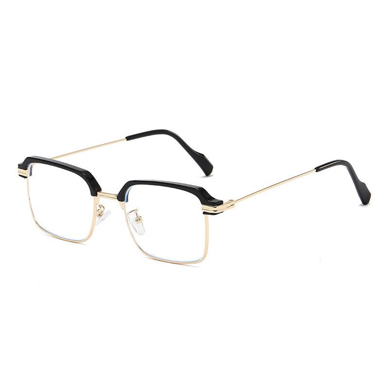Photosensitive Trend Flat Mirror Ruffian Handsome Half Frame Color-Changing Glasses High Definition Anti-Blue Light Sven Can Be Matched With Degree