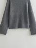 2024 Autumn/Winter Elegant Women's One-Shoulder Long-Sleeve Sweater Top