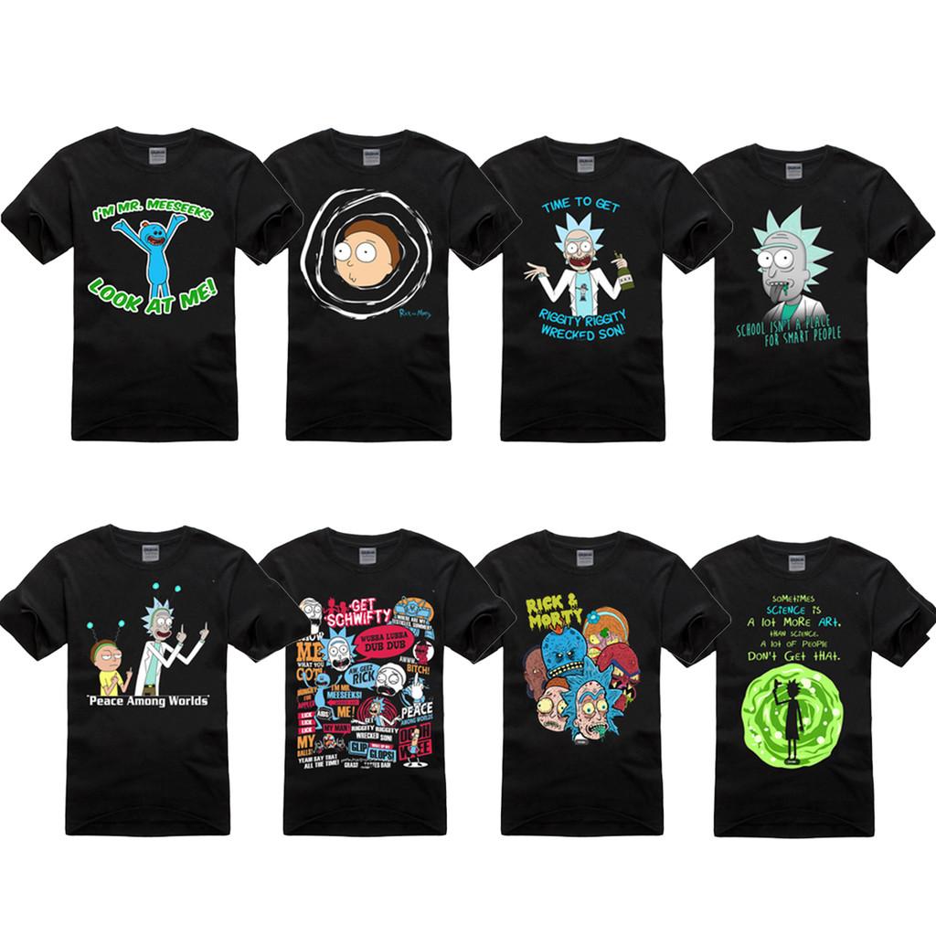 Rick And Morty T Shirt Men Short Sleeve Polyester Breathable Summer Casual Style For Teens