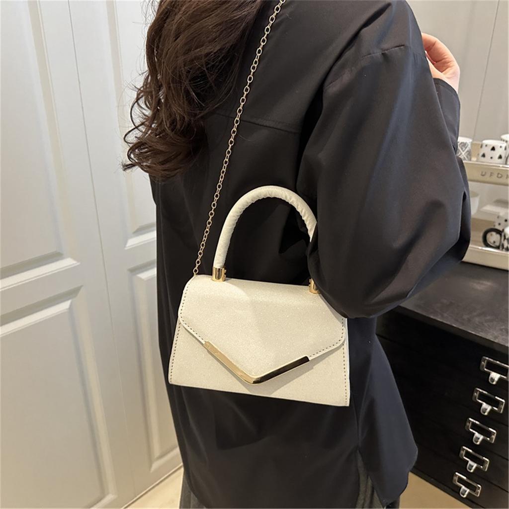 Pure Colour Women Trend Casual Simple Commuter Single Shoulder Crossbody Small Square Bag