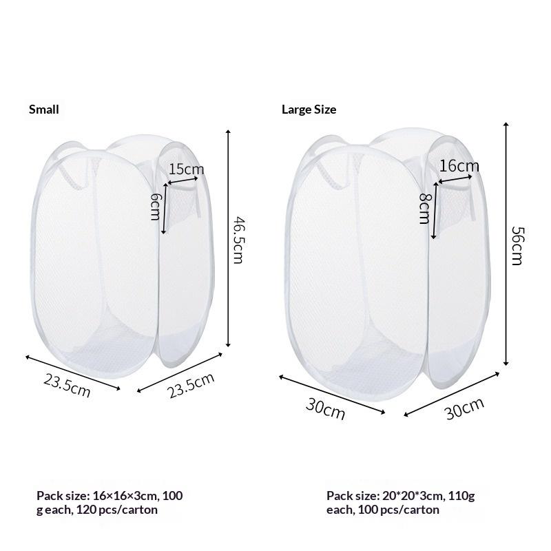 Hot Mesh Dirty Clothes Basket Skeleton Ventilated Foldable Easy Storage Portable Large Capacity Clothes Laundry Basket LIJIAO