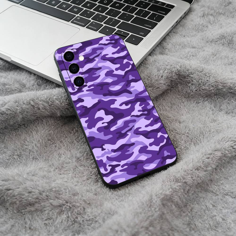F-Fashion C-Camouflage Pattern Phone Case For Samsung Galaxy A73,A71 A72,A70,A53,A52,A51,Soft Silicone Black Cover