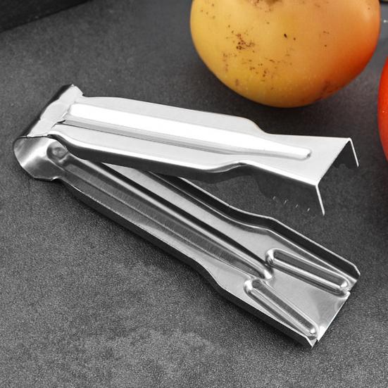 Krebsschäler aus Edelstahl mit gezahnter Oberfläche zum einfachen Schälen von Krebsen, Garnelen, Krabben und Hummer. Ergonomischer Meeresfrüchte-Schalenentferner.