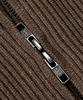 Excontainer Minimal High-Neck Knit Zip-Up (Mocha)