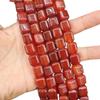 10x12mm Natural Red Agate Beveled Square Beads for DIY Bracelets and Necklaces