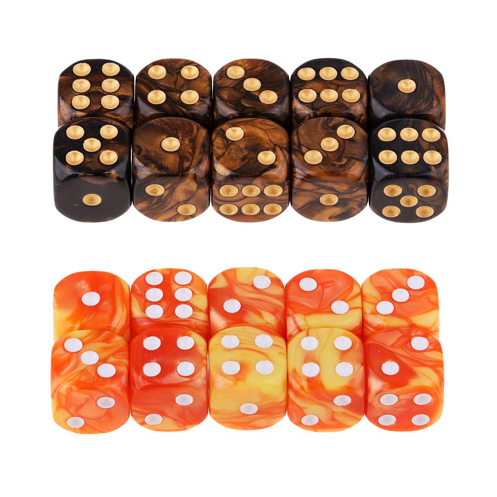 20pcs 6sided Game Dice 16mm for Board Games and Teaching Math