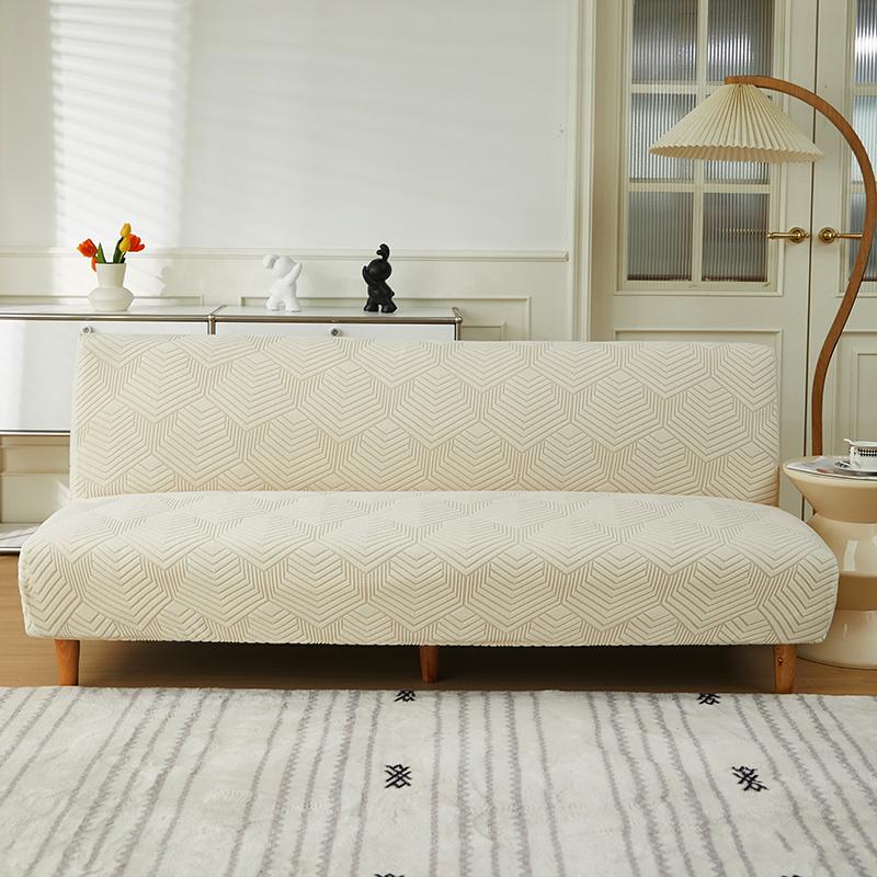 1 Pc Jacquard Sofa Bed Cover Stretch Futon Cover For Living Room Bedroom Stretchable Splash Can Be Easily Moved