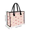 Romantic Heart Pattern Casual Daily Tote Bag Lightweight Portable Ladies Shoulder Handbag