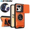 KEYSION Magnetic Phone Case for Realme 16 Pro 5G 16 Pro+ 5G Slide Camera Protection Upright Kickstand Ring Shockproof Back Cover