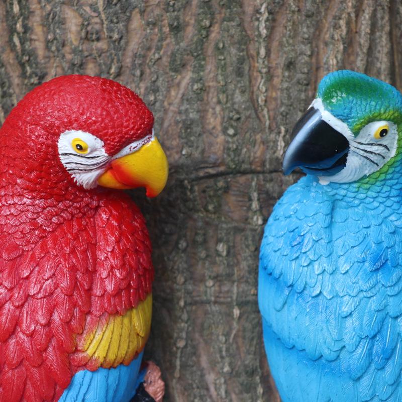 Creative Resin Macaw Cockatoo Small Bird Wall Hanging Ornament