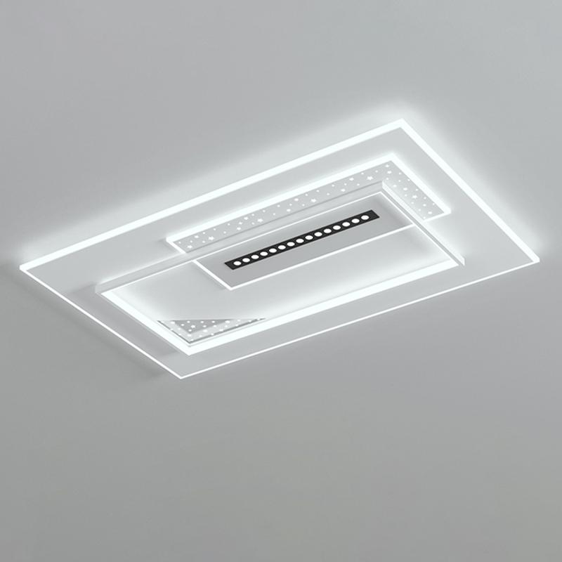 Three-color Dimming Indoor Ceiling Lamp Bedroom Living Room Dining Room Lighting Modern Square Round Ceiling Lamp 110V 220V