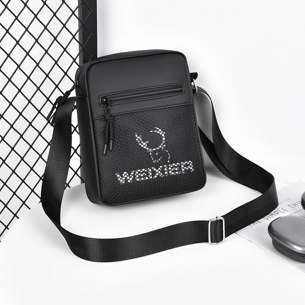 WEIXIER Men's Crossbody Shoulder Bag Messenger Bag Mini Purse Travel Passport Wallet Bag