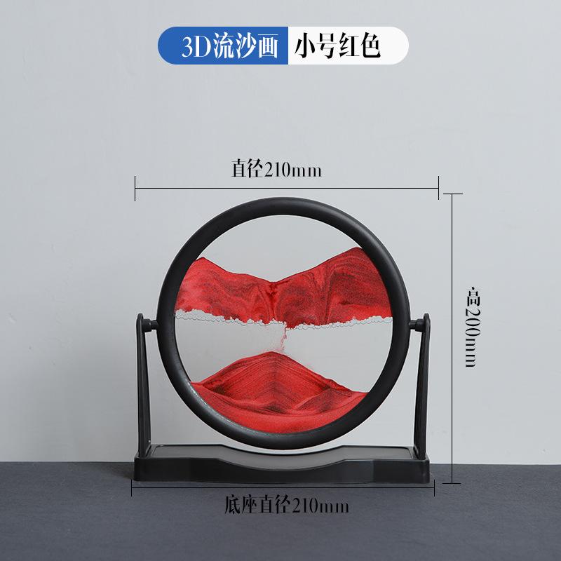 8 inches Quicksand Painting Ornaments Hourglass, Living Room TV Cabinet Wine Cabinet Desktop Decorations, Creative Luxury Gift