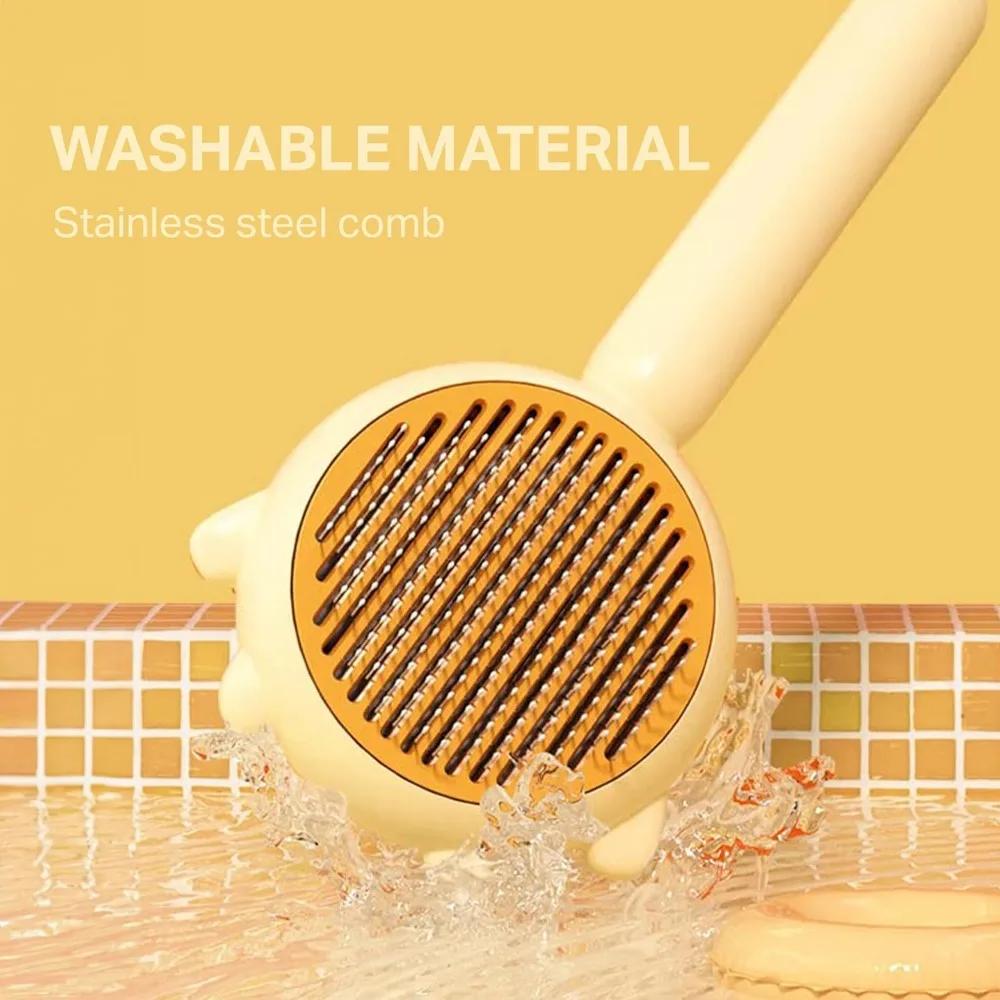Pet Grooming Self Cleaning Slicker Brushes for Dogs Cats Tool Gently Removes Loose Tangled Undercoat Hair Brush for Pet Massage