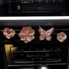 Retro Flower Car Air Outlet Aromatherapy Fancy Niche Style Camellia Car Vent Fragrant Stone Aroma Diffuser
