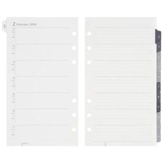 Maruman Notebook System Refill 2027 Bible Data Plan Weekly 6 Holes DP176-27 Starts January