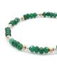 Polalita Gold & Silver Green Natural Stone Bracelet (Plt-Br-081_Gn)