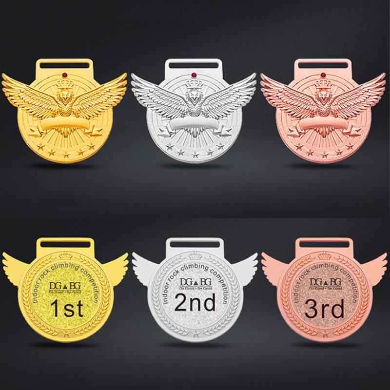 Marathon Gold Winner Award Medals With Neck Ribbon 3D Running Runner 1St 2Nd Trophy Various Sport Souvenir Prize Gift Customized