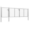 Steel Garden Gate 400 X 100 Cm Silver