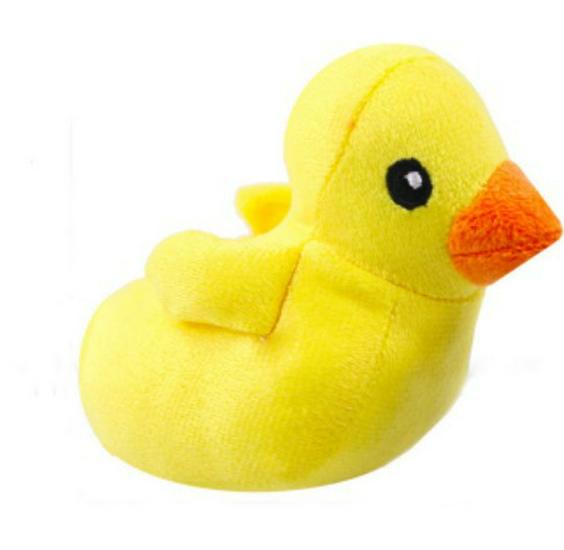 

Мягкая игрушка для домашних животных - Маленькая желтая уточка со звуком для собак и кошек