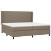 3127833 vidaXL Divan Bed with Mattress Taupe 200x200 Cm Fabric