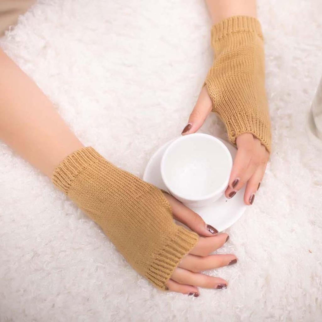 2020Fingerless Gloves Mitten Girl Women Soft Arm Warm Knitted Winter Warm Keep Gloves Mittens for Women Cold Weather Women Mittens