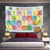 Alphabet Animals Fruits Toys Colorful Kids Patterned Tapestry for Bedroom and Living Room Home Decor Sofas