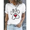 Heart-shaped 3D Printed Women's Round Neck Casual Comfortable Soft Large Loose Breathable T-shirt Fashion Summer Versatile T-shirt
