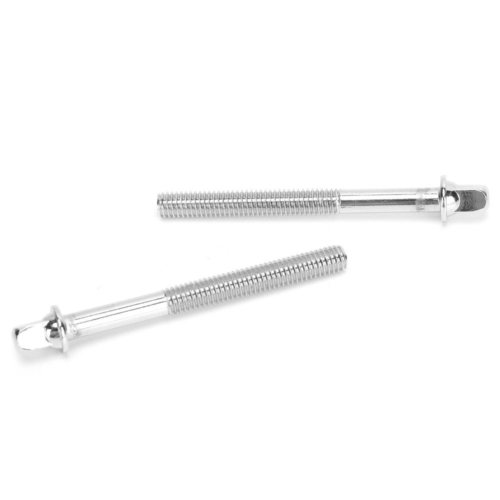 6PCS Metal Material Drum Tension Rods Silver Percussion Replacement Screws For Jazz Drum Kit