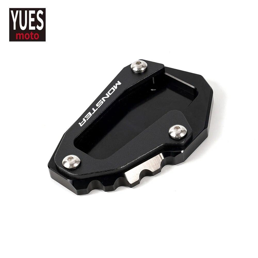 Motorcycle Accessories Kickstand Foot Side Stand Extension Pad Support Plate For DUCATI Monster 696 697 795 796 821 1200 1200S