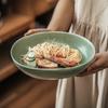Retro Style Special-Shaped Ceramic Plate Deep Plate Household High-Value Tableware Plate Vegetable Plate Restaurant Salad Plate