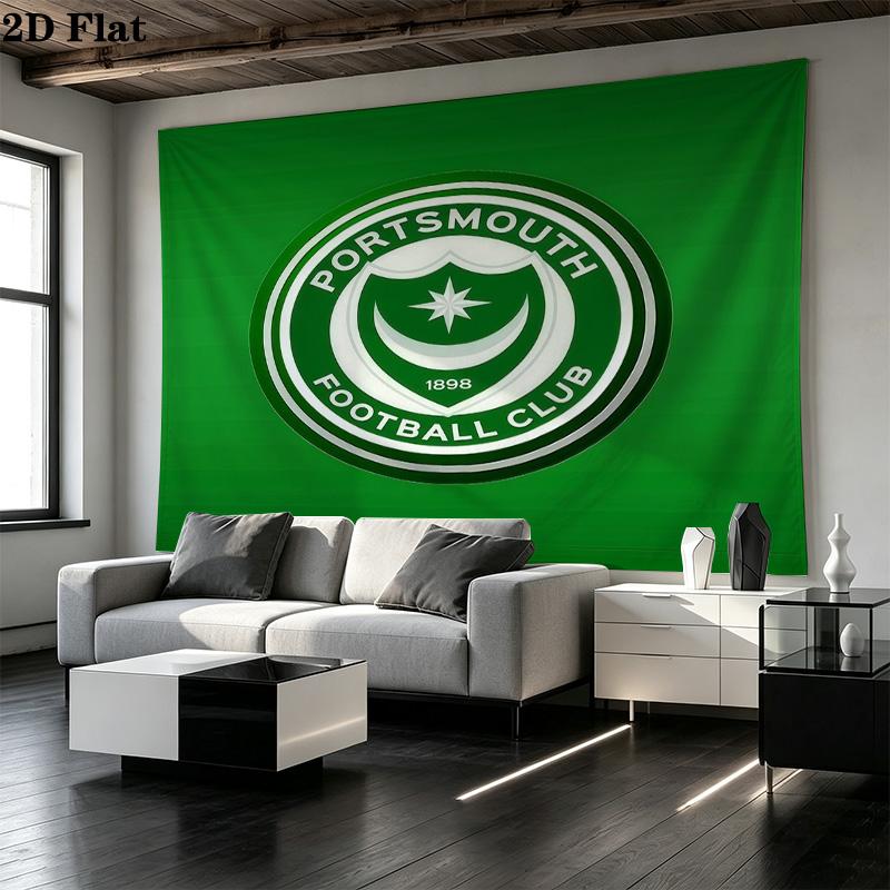 Portsmouth FC Printed Tapestry – Wall Hanging for Bedrooms, Dorms, and Home Decor
