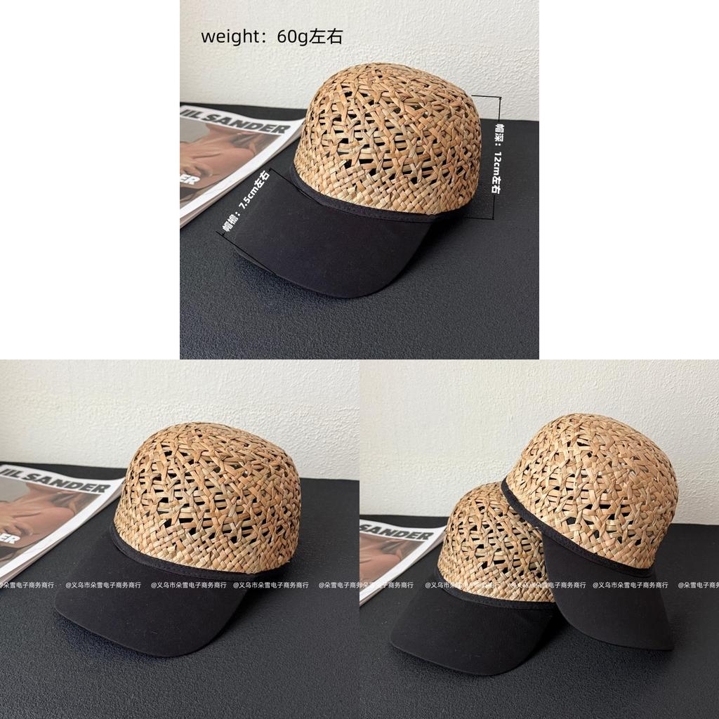 Natural Grass Baseball Cap With Breathable Mesh Sun Protection For Men And Women