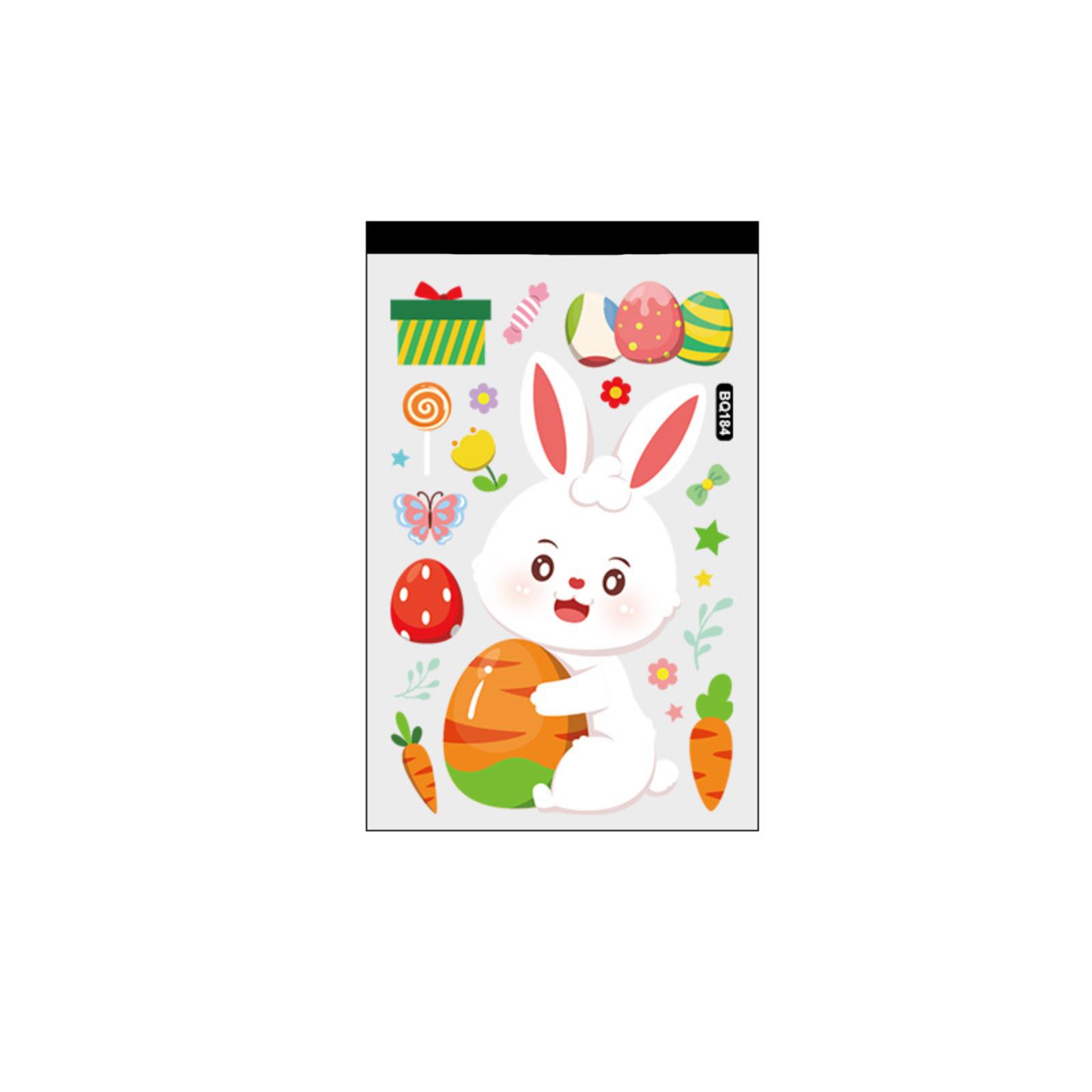 Пасхальное окно цепляется пасхальные яйца наклейки на окно многоразовые весенние пасхальные наклейки на окно One Size