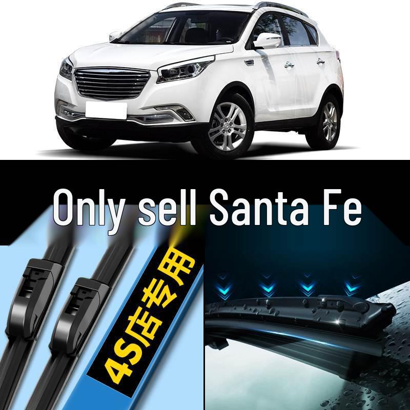 Compatible Wiper Blades for 2016 Huatai Santa Fe: Front and Rear Rubber Strips in 15", 16", and 17" Sizes