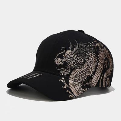 Drukowanie chińskiego smoka męskie czapki baseballowe Totem wiara damska bawełniana czapka typu snapback zewnętrzna ochrona przed słońcem czapka typu Trucker
