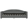 Pull Out Daybed with Drawers Dark Grey 90x200 cm Fabric