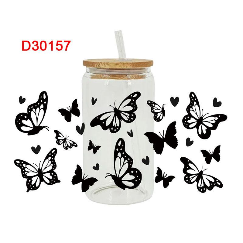 

UV Transfer Stickers for Glass Cup Waterproof Decals 23x11cm DIY Wine Cup Labels Easy Apply Durable