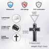 Vintage Secret Compartment Openable Cross Pendant Necklace, Gothic Punk Hip Hop Fashion Pendant Necklace for Men Metal Jewelry