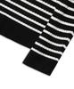 DOFFJASON Striped Henley Neck Knit Black