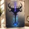 Dark Fantasy Staff Poster Retro D Printed Metal Signs Customized Wall Hanging Gift for Bedroom Decorations Room Decor Wand Deko