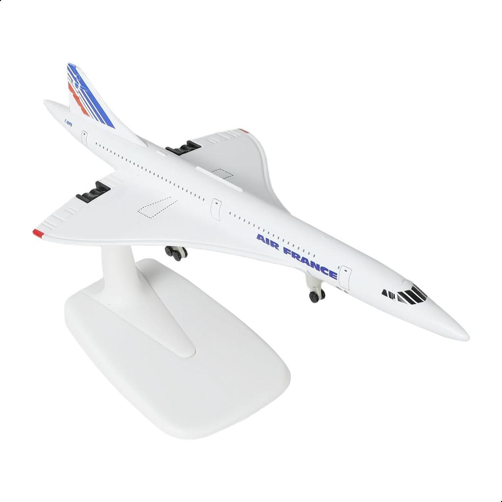 1/300 Scale France Concorde Toy Airplane Model 20cm Metal Diecast Model Plane with Stand for Collections Display or Boys Gift