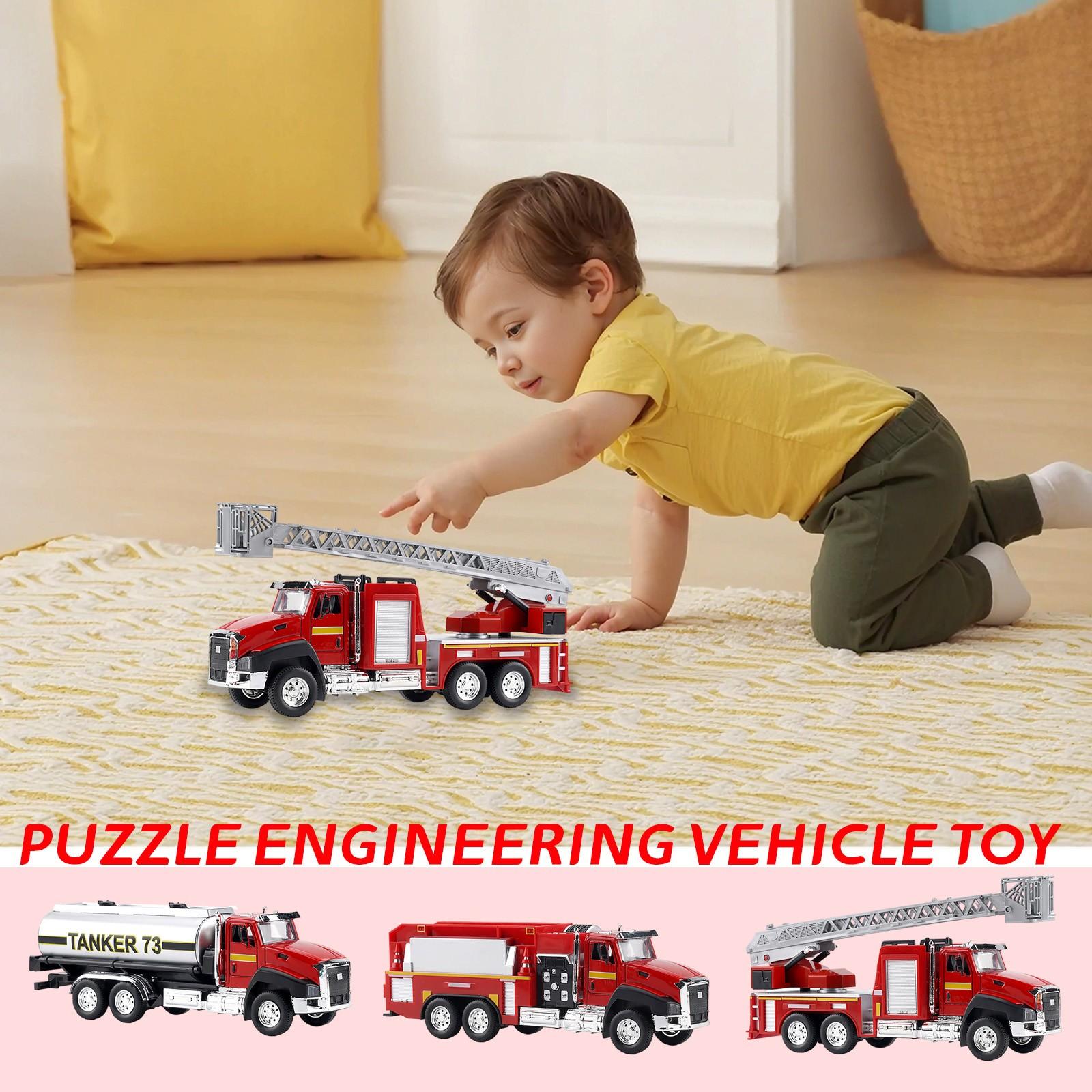 

Игрушечный набор из 3 транспортных средств, грузовиков, мусоровоз, автоцистерна, грузовик для доставки, металлическая модель, игрушечная машинка для мальчика One Size