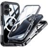 iPhone 16 Case, Shockproof, with Glass, for MagSafe, Black