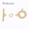 18K Gold Plated OT Clasps Bracelet Toggle Clasp Connectors For DIY Bracelet Necklace Jewelry Making Supplies Findings Wholesale