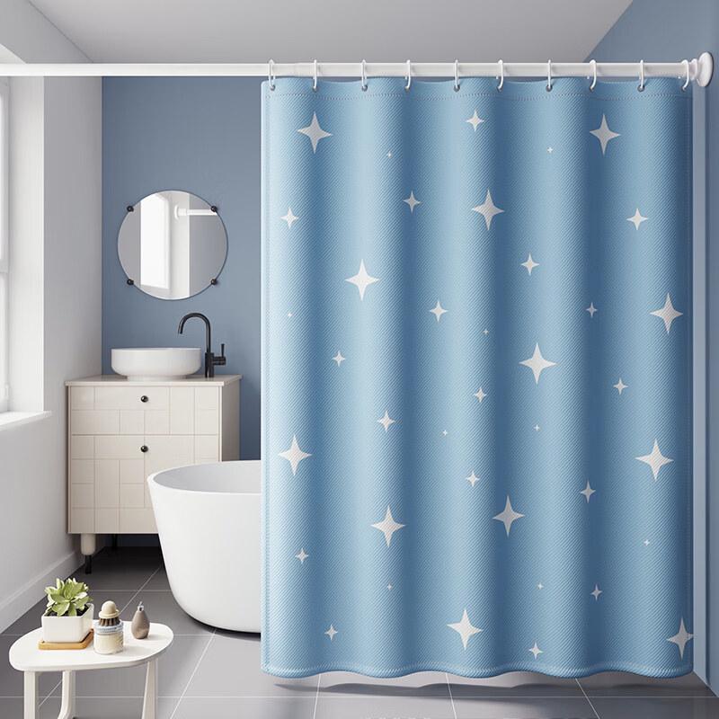 Набор штор для душа в ванную комнату LIEI без сверления