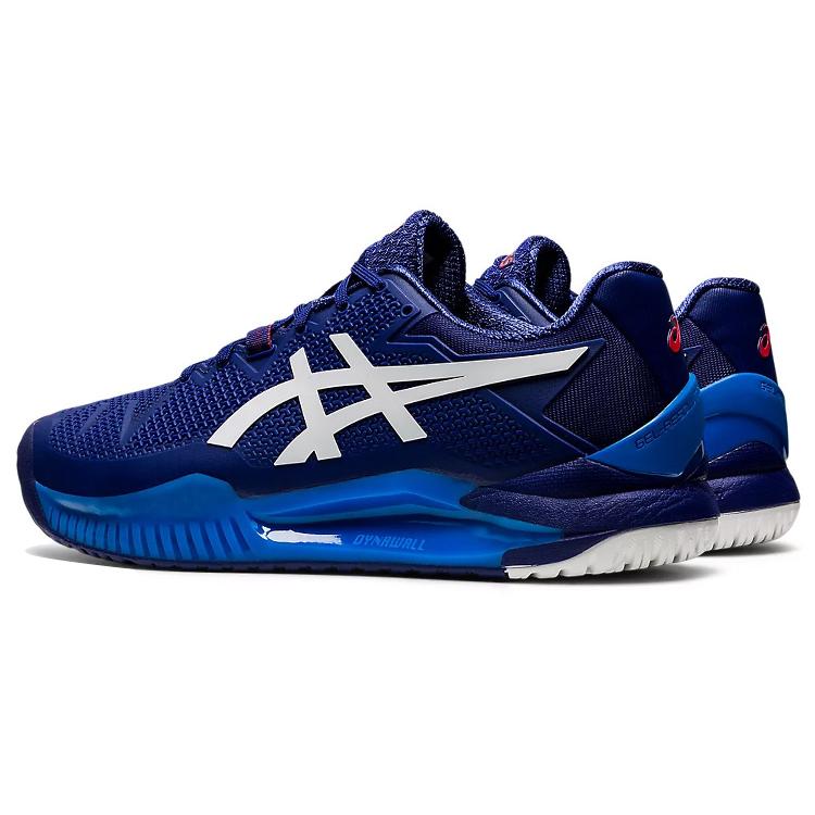 New Asics Gel Resolution 8 2E Wide 'Dive Blue' 1041A113-405